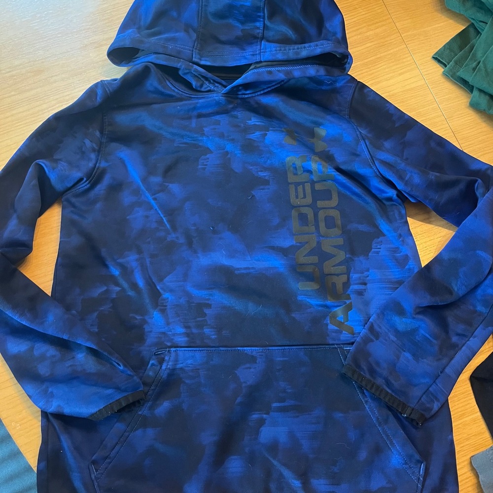 Boys Under Armour UA Lot Hoodie Sweatshirt & T-Shirt Youth Medium - Picture 5 of 7